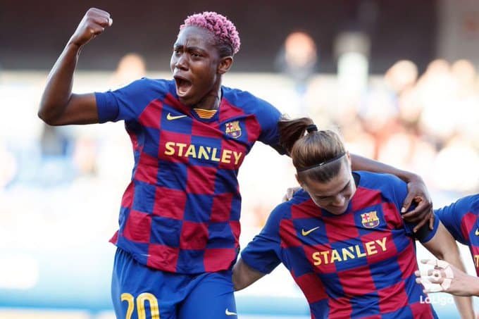 Oshoala makes impact as Barcelona Femeni dominates Levante in goal fest