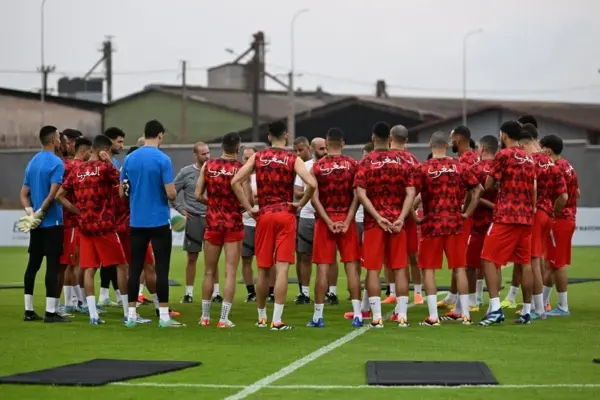 Moroccan national team holds first training session in San Pedro, Ivory Coast