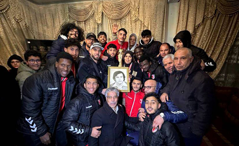 Noble gesture from Olympique de Béja: the Premier Cup at player Najeh Al-Ferjani's home, offering comfort in his father's loss