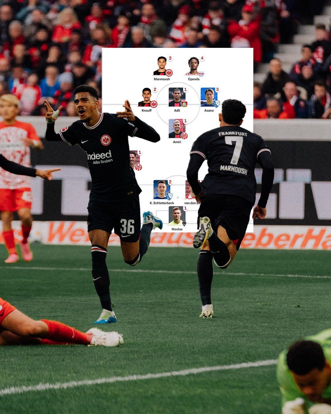 Omar Marmoush secures spot in Bundesliga's top team for Matchday 22