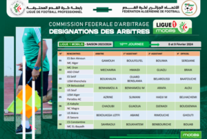 Professional league association reveals referee appointments for round 16 matches