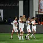 Youssef Belaïli reacts after being sent off in Setif match