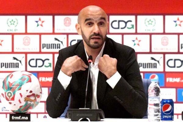 Waleed Al-Rakraki holds press conference in Agadir ahead of Angola friendly