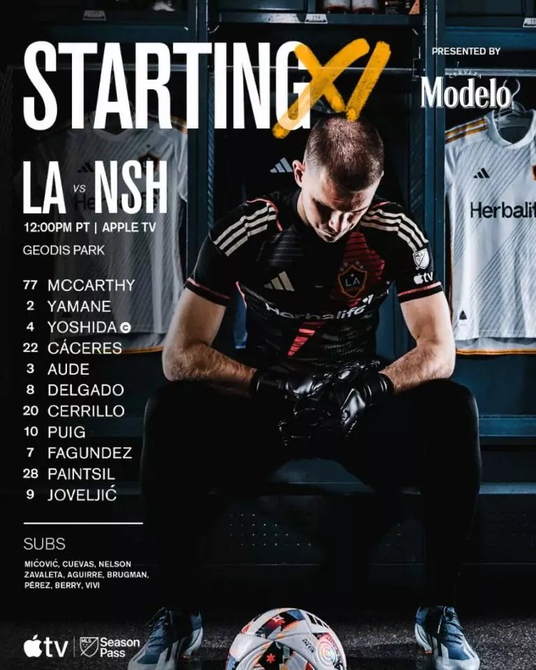 Joseph Paintsil secured in starting lineup as LA Galaxy face Nashville SC