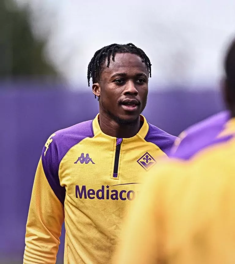 Fiorentina's Christian Kouamé returns to training after battling malaria