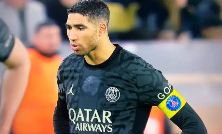 Achraf Hakimi captains Paris Saint-Germain for the first time