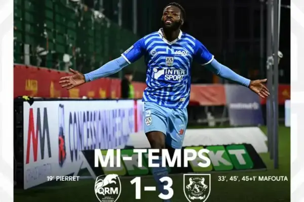 Amiens' Louis Mafouta shines with hat-trick assisted by Frank Boya in victory over Quevilly Rouen Métropole
