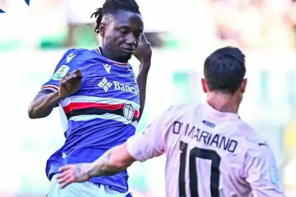 Sampdoria's Ebrima Darboe scores and sustains injury in Palermo match