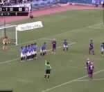 Unusual Football: Do you know the free kick in single file? watch the video