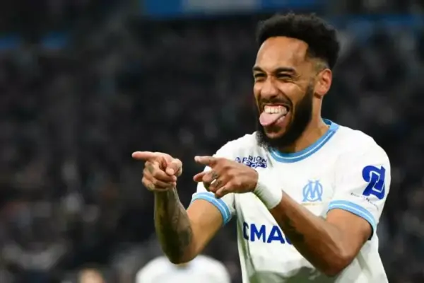 Pierre-Emerick Aubameyang strikes again for OM in Ligue 1 victory over Lorient