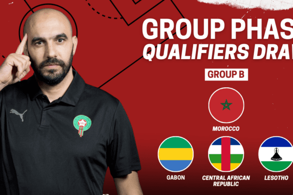 Morocco draws Gabon, Central African Republic, and Lesotho in AFCON 2025 Qualifiers