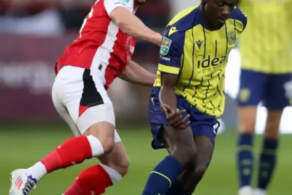 Modou Faal opens scoring account as West Bromwich Albion faces Fleetwood Town in Capital One Cup