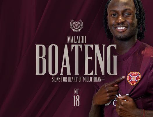 Malachi Boateng joins Heart of Midlothian on three-year deal