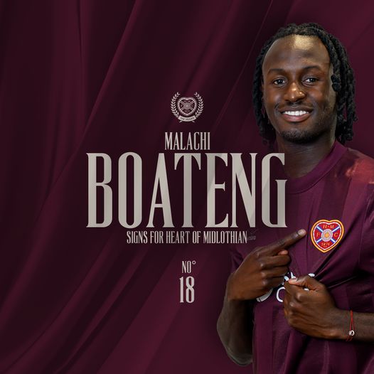 Malachi Boateng joins Heart of Midlothian on three-year deal