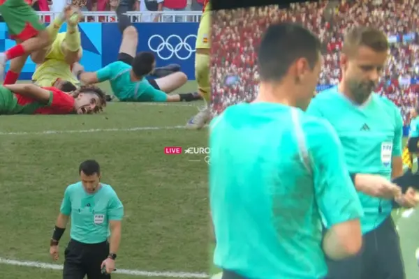 Referee injured and replaced during Morocco vs Spain Olympic semi-final