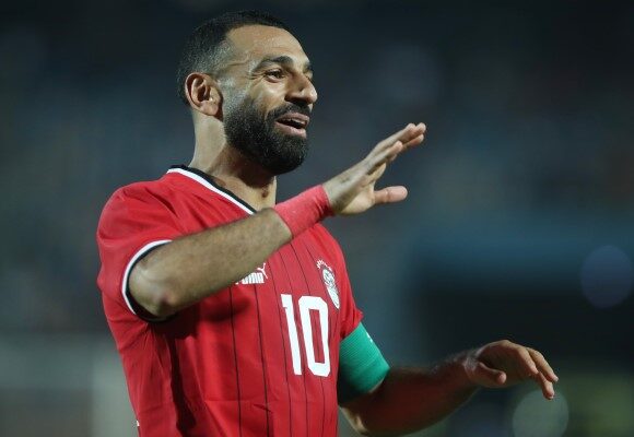  Mohamed Salah celebrates 100th Egypt cap with goal in AFCON qualifier victory