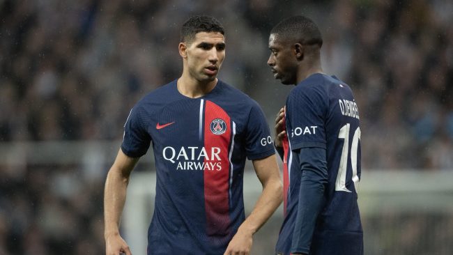 UCL Achraf Hakimi Reacts To Ousmane Dembeles Absence Against Arsenal E1727714870279