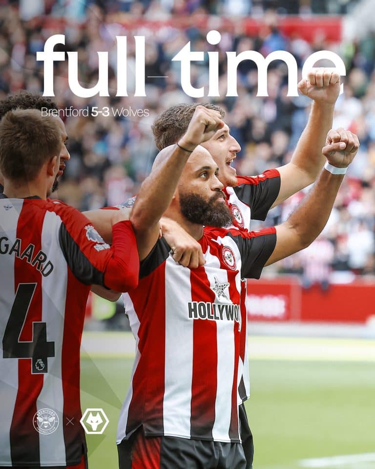 Bryan Mbeumo shines again as Brentford triumph over Wolves in eight-goal thriller