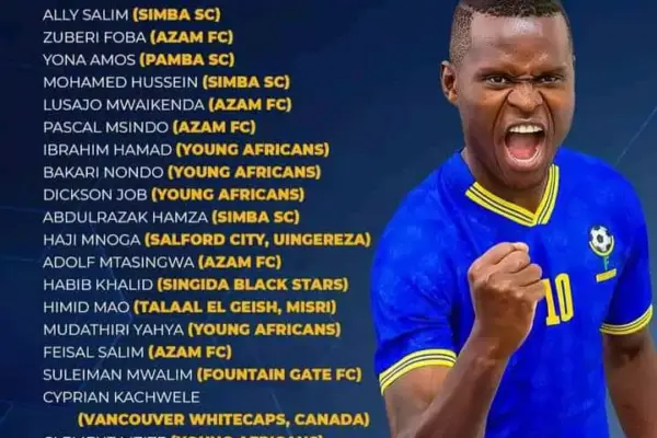 Tanzania announce squad for crucial AFCON 2025 qualifiers against DR Congo