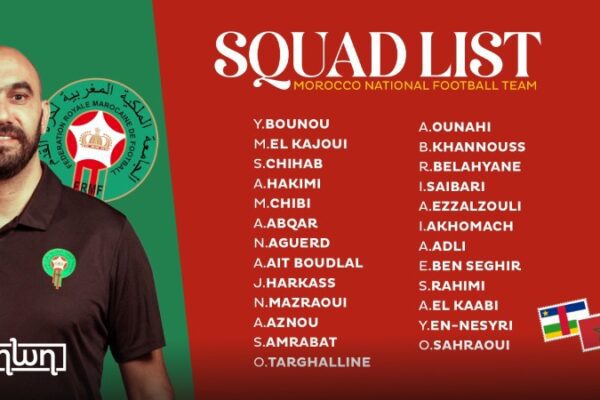 Five new faces called up by Regragui for Central African Republic clash