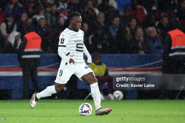 Arnaud Kalimuendo lights up Roazhon Park with hat-trick in Rennais rout