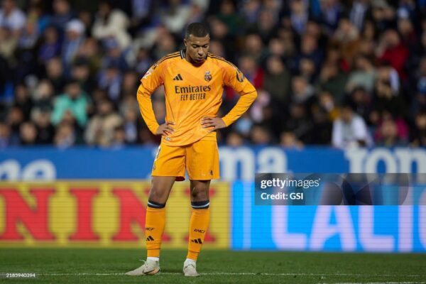 French international of Cameroonian descent Kylian Mbappe on target for Real Madrid