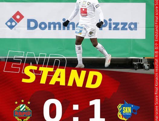 Winfried Amoah’s goal secures St. Pölten’s narrow win over Rapid Wien II