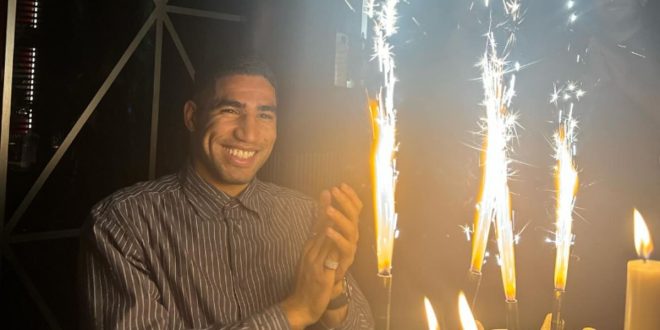  Achraf Hakimi celebrates 26th birthday with family and PSG teammates  Achraf Hakimi celebrates 26th birthday with family and PSG teammates    Achraf Hakimi celebrates 26th birthday with family and PSG teammates   AfricaSoccercom