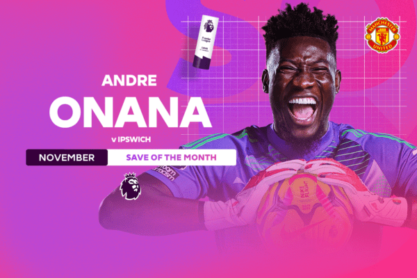 Andre Onana claims record Premier League Save of the Month for November