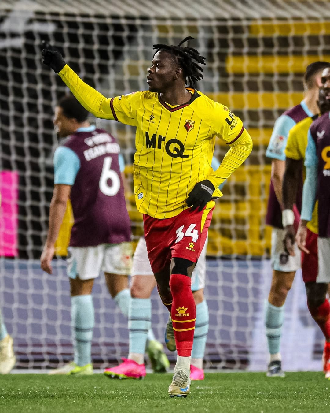Kwadwo Baah scores despite Watford's defeat at Burnley