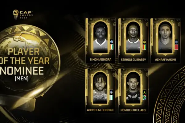 Five contenders vie for Men’s Player of the Year at 2024 CAF Awards
