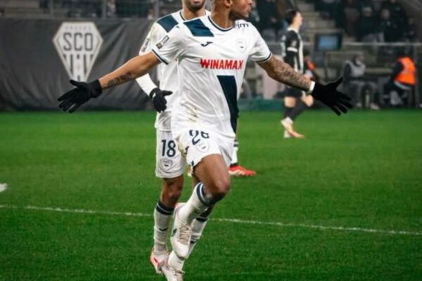 Andre Ayew: Ghana captain reacts after scoring third goal of the season in Le Havre’s draw at Angers