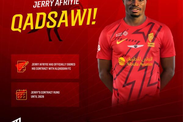 Talented Ghanaian striker Jerry Afriyie joins Saudi outfit Al-Qadsiah FC