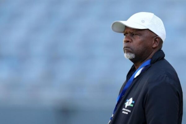 Lesotho coach Leslie Notsi salutes South Africa following defeat in 2026 World Cup qualifiers