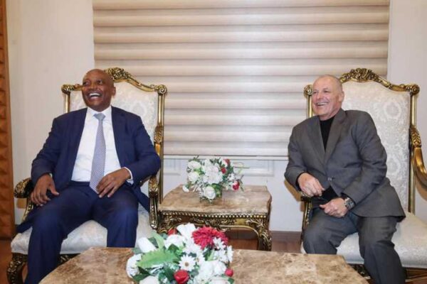 Hani Abu Rida and CAF President Motsepe