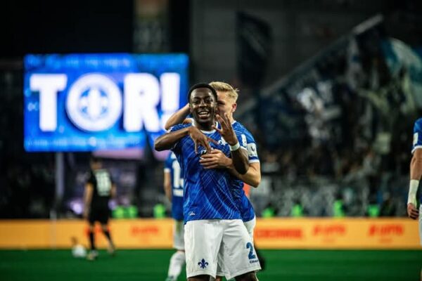 Congolese winger Merveille Papela scores first goal as Darmstadt secure 3-0 win over Karlsruhe