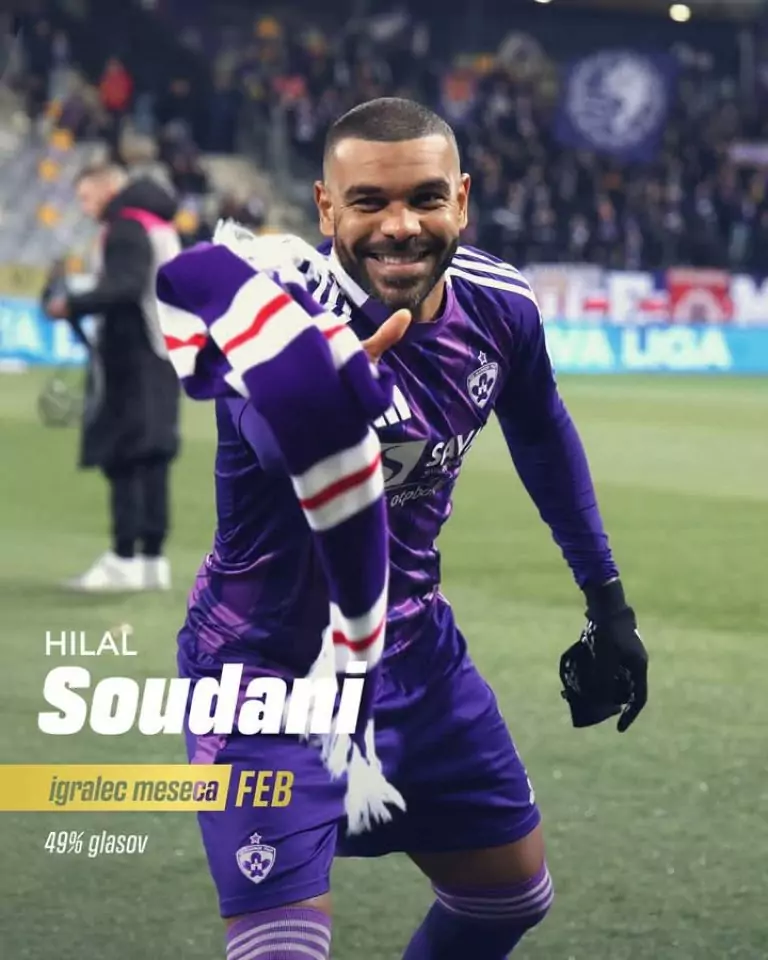 Algeria's Hillal Soudani named NK Maribor player of the month for February