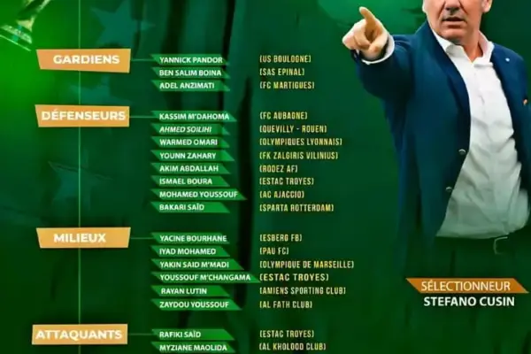 Comoros coach Stefano Cusin introduces new talent for World Cup qualifiers