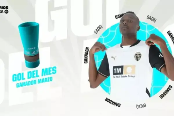 Nigerian striker Umar Sadiq wins La Liga Goal of the Month Award for March
