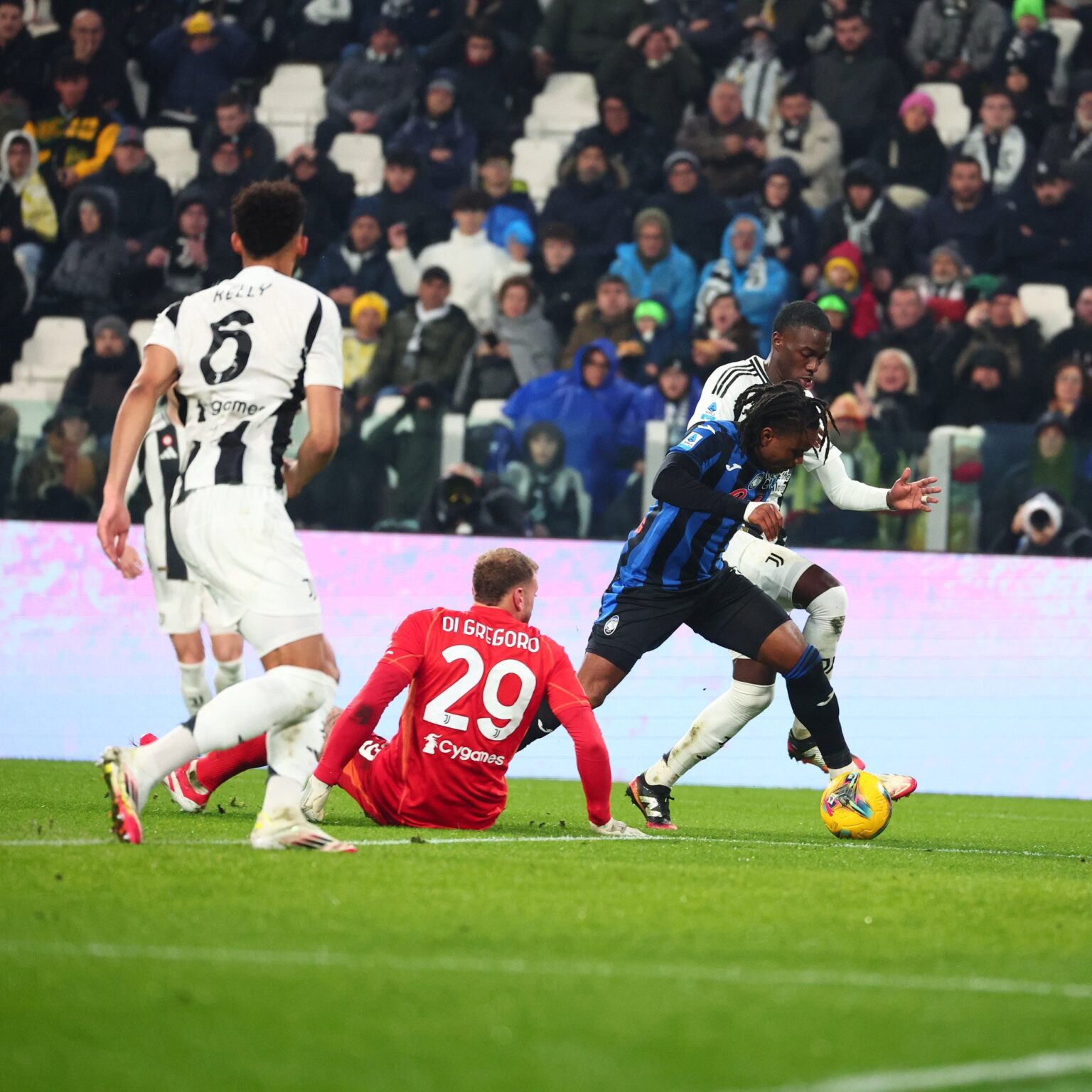 Ademola Lookman reacts after scoring in Atalanta’s dominant win over Juventus