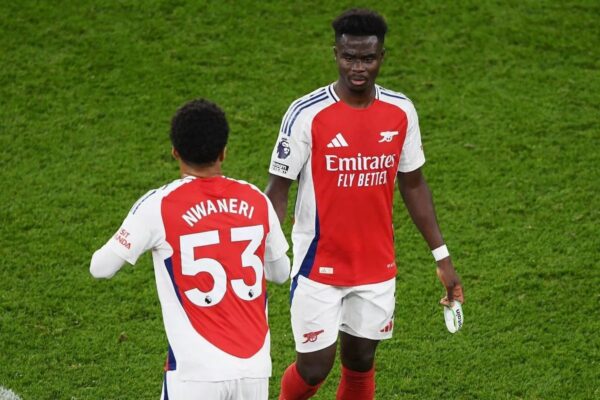 Arsenal’s Bukayo Saka ruled out for a month with hamstring injury