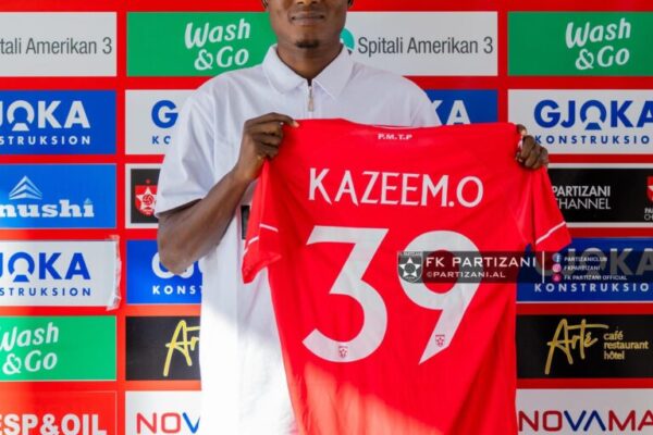 Partizani Tirana secure Nigerian Midfielder Kazeem Ogunleye on four-year deal