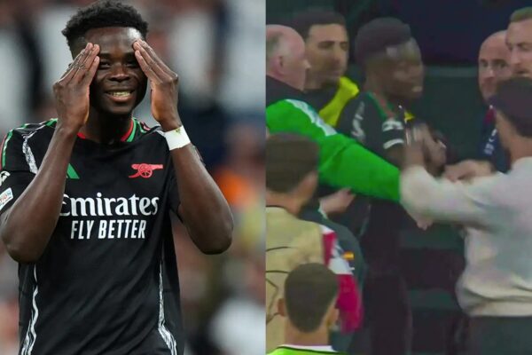 Carvajal facing UEFA ban after half-time clash with English-Nigerian Bukayo Saka