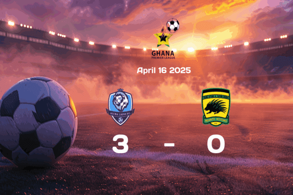 Accra Lions Dominates Asante Kotoko with 3-0 Victory in English Premier League Match on 2025-04-16