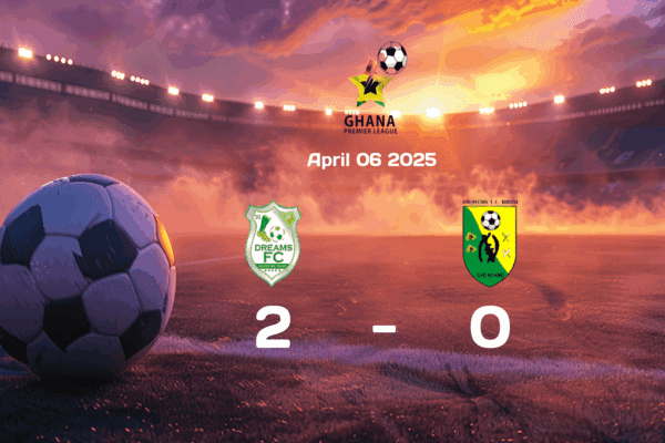 Dreams FC Secure Victory Against Bibiani Gold Stars with a 2-0 Win in English Premier League 2025-04-06 Clash