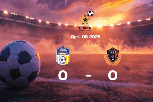 Young Apostles vs Legon Cities Ends in Goalless Draw in English Premier League Clash on 2025-04-06