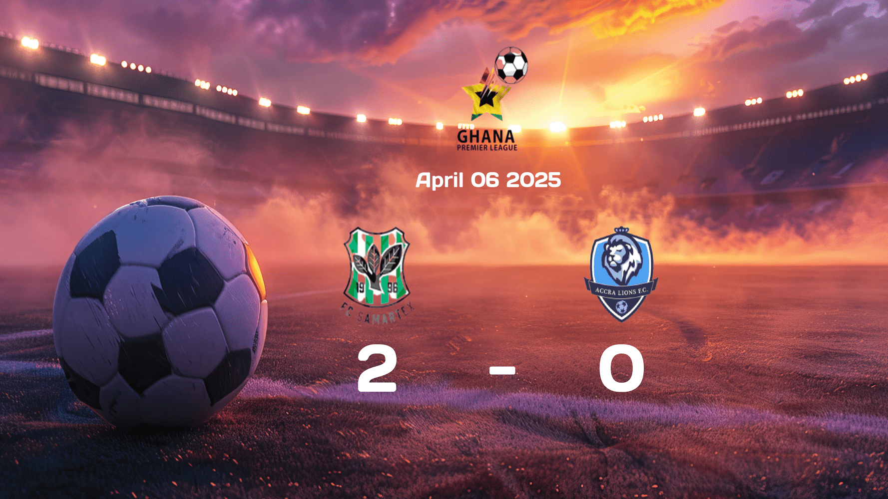 Samartex vs Accra Lions: Exciting 2-0 Victory in the English Premier League Match on April 6, 2025