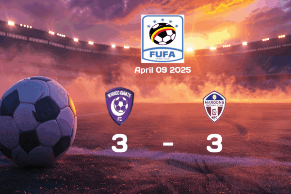 Wakiso Giants vs Maroons Ends in 3-3 Thriller in English Premier League Match on 2025-04-09