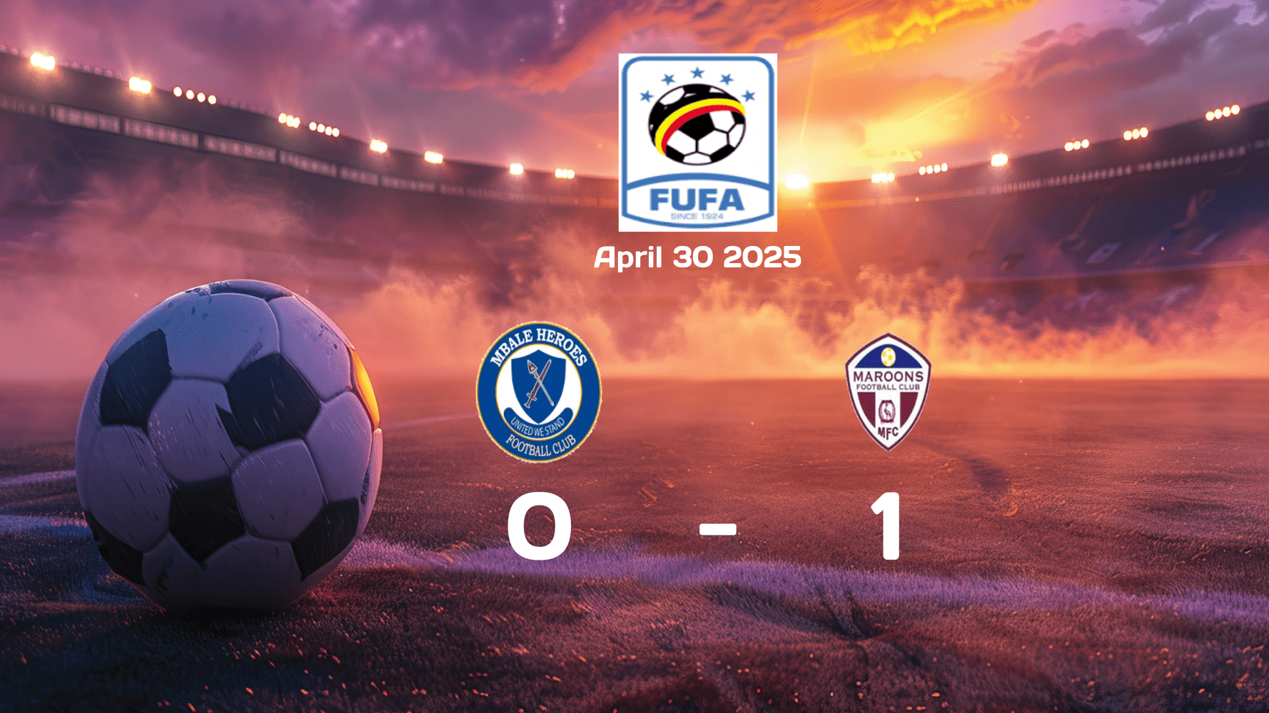 Maroons Secure Victory Over Mbale Heroes with 1-0 Win in English Premier League Match on April 30, 2025