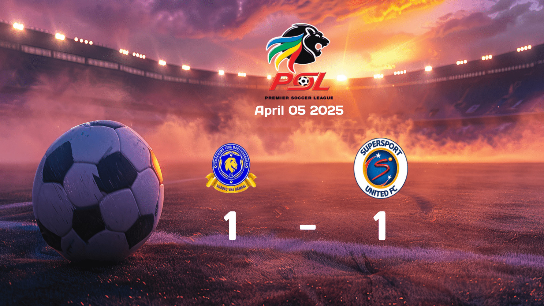 Marumo Gallants vs Supersport United Ends in Exciting 1-1 Draw in Premier Soccer League Match on 2025-04-05